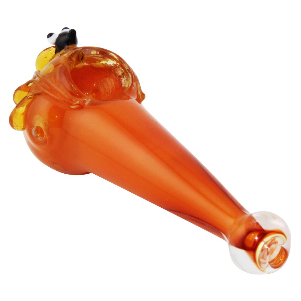Blaze Bee Glass Hand Pipe-Brown