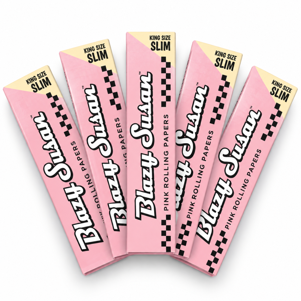 Blazy Susan Pink Rolling Papers King Size Pack 5