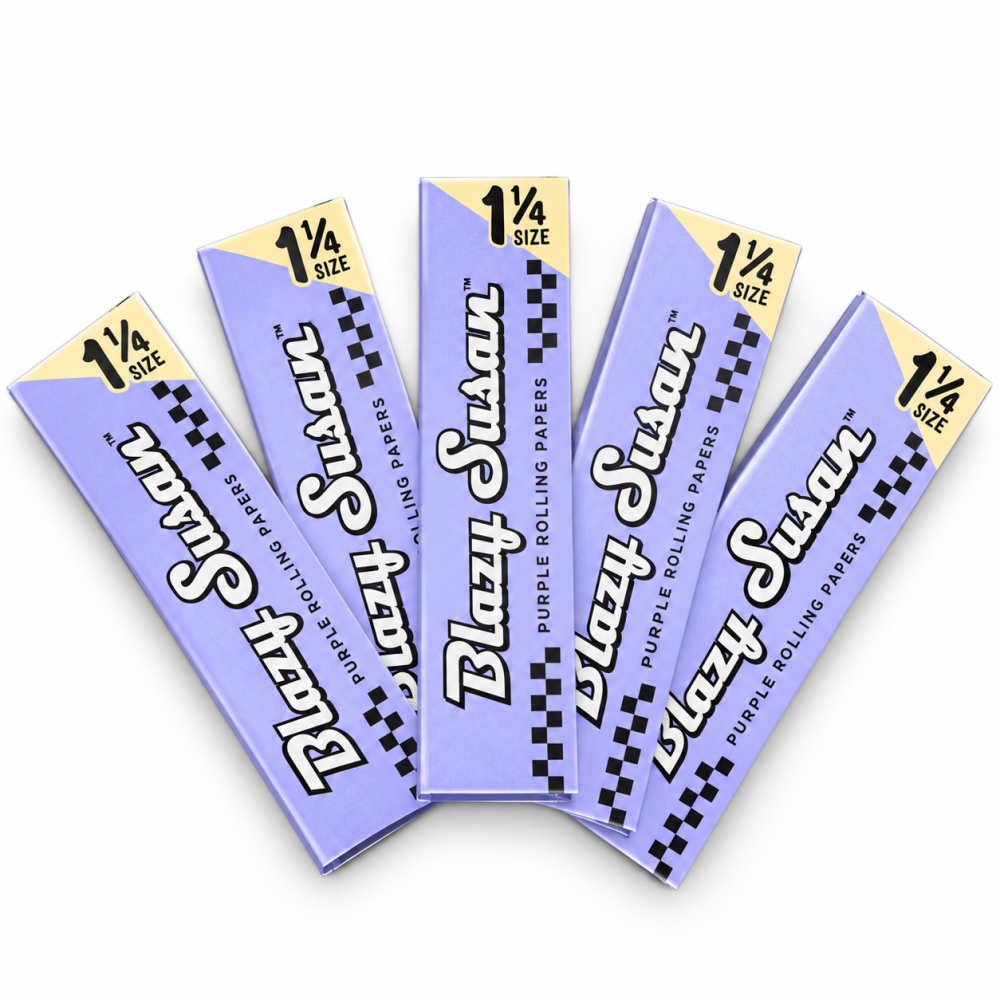 Blazy Susan Purple Rolling Papers 1 1/4 Pack 5