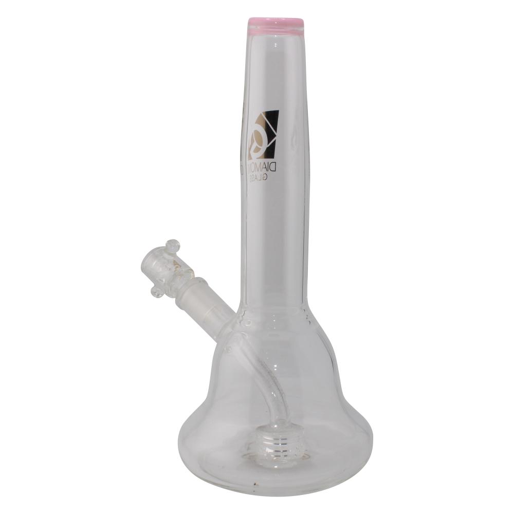 Bloom Diamond Gold Glass Water Pipe-Pink