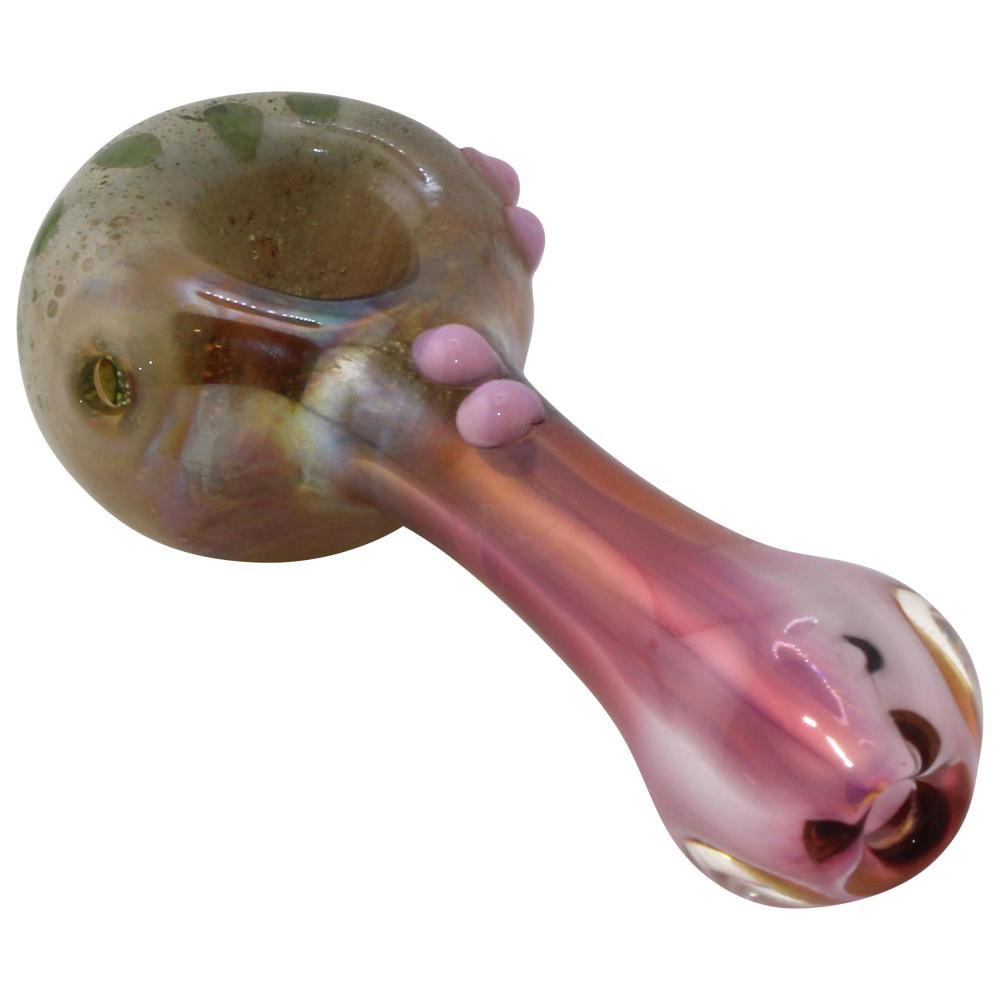 Blush Aura Glass Hand Pipe-Pink