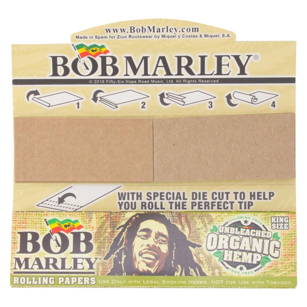 Bob Marley Organic Hemp King Size Rolling Papers + Tips