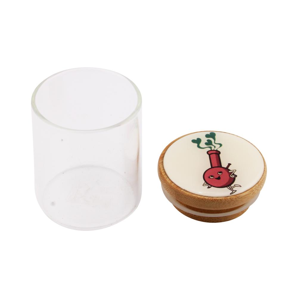 Boom Print Design Glass Smell Proof Jar