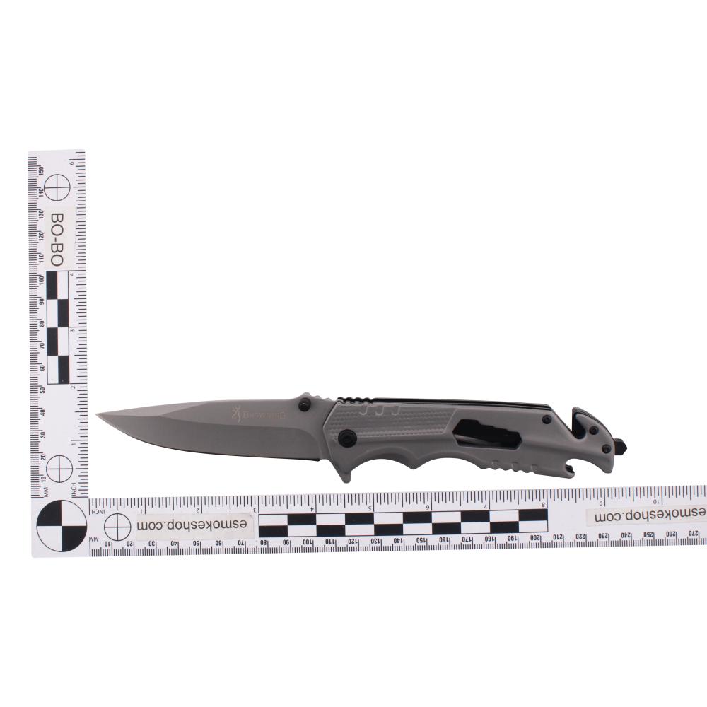 Browning N33 Folding Metal Pocket Knife-Silver