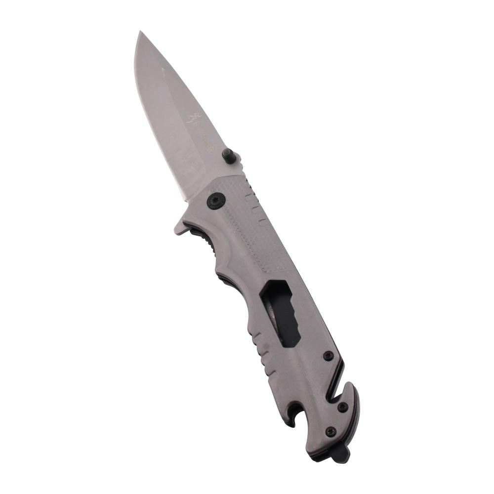 Browning N33 Folding Metal Pocket Knife-Silver