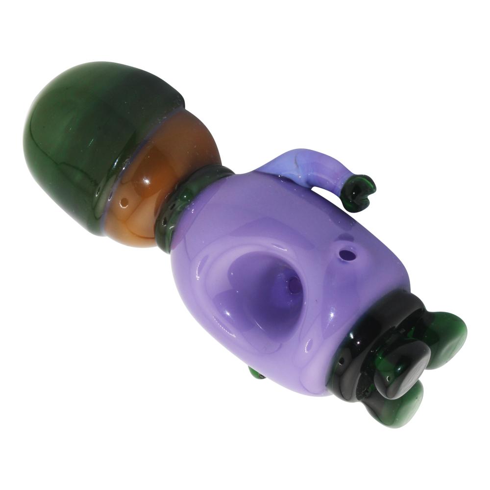 Bubble Buddy Glass Hand Pipe-Purple