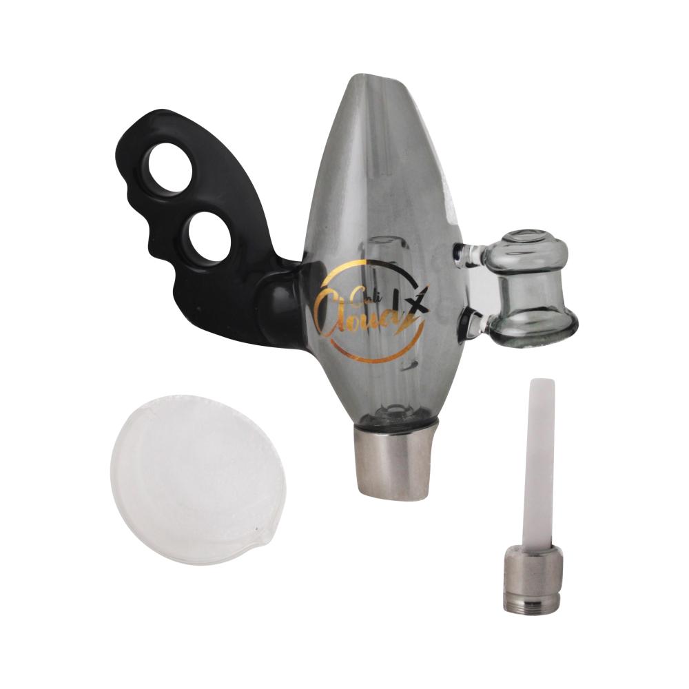 Cali Cloud X Nectar Collector Noisy Cricket Ray Gun Glass Dab Straw-Black