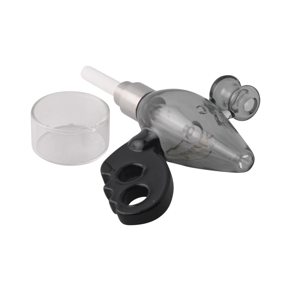 Cali Cloud X Nectar Collector Noisy Cricket Ray Gun Glass Dab Straw-Black