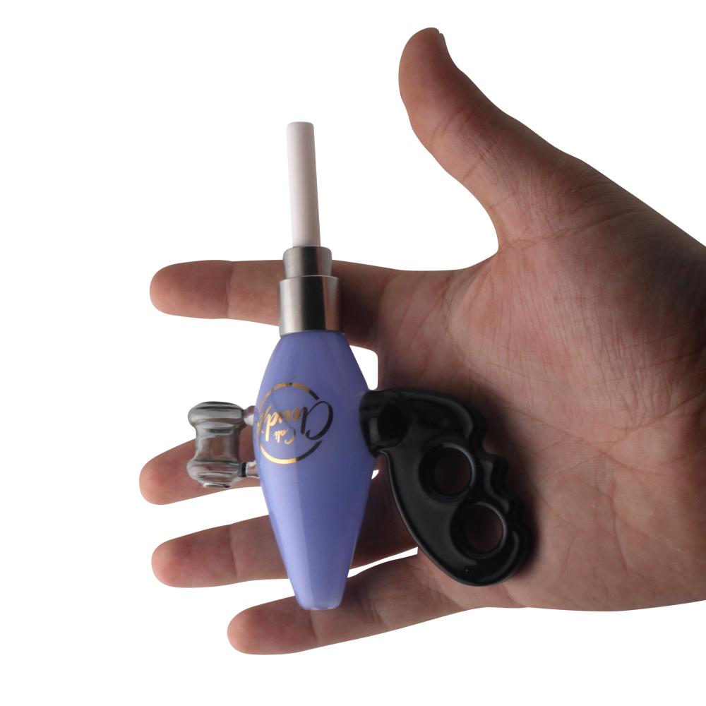 Cali Cloud X Nectar Collector Noisy Cricket Ray Gun Glass Dab Straw-Blue