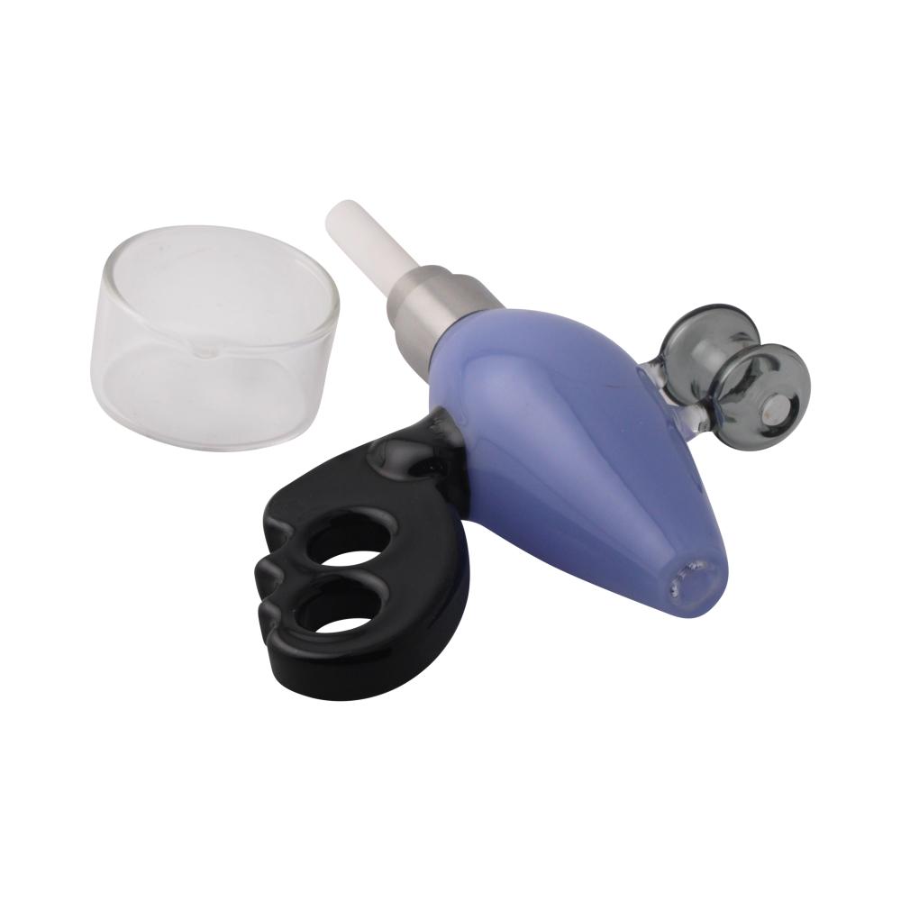 Cali Cloud X Nectar Collector Noisy Cricket Ray Gun Glass Dab Straw-Blue