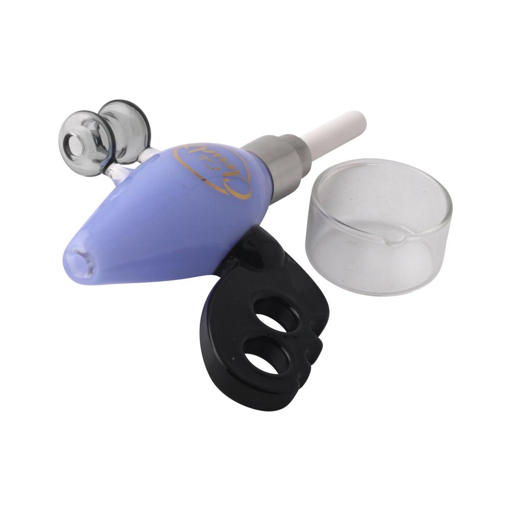 Cali Cloud X Nectar Collector Noisy Cricket Ray Gun Glass Dab Straw-Blue