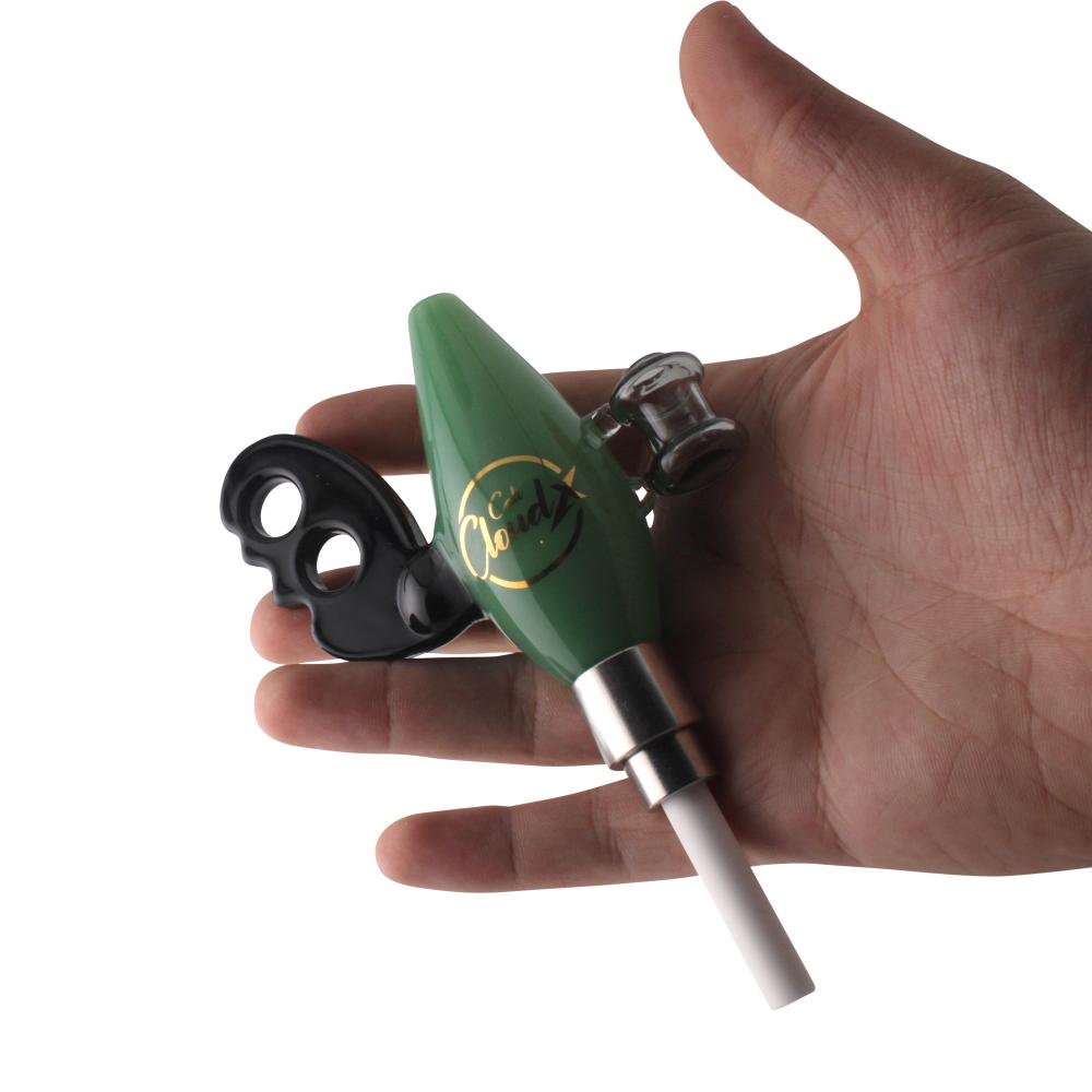Cali Cloud X Nectar Collector Noisy Cricket Ray Gun Glass Dab Straw-Dark Green