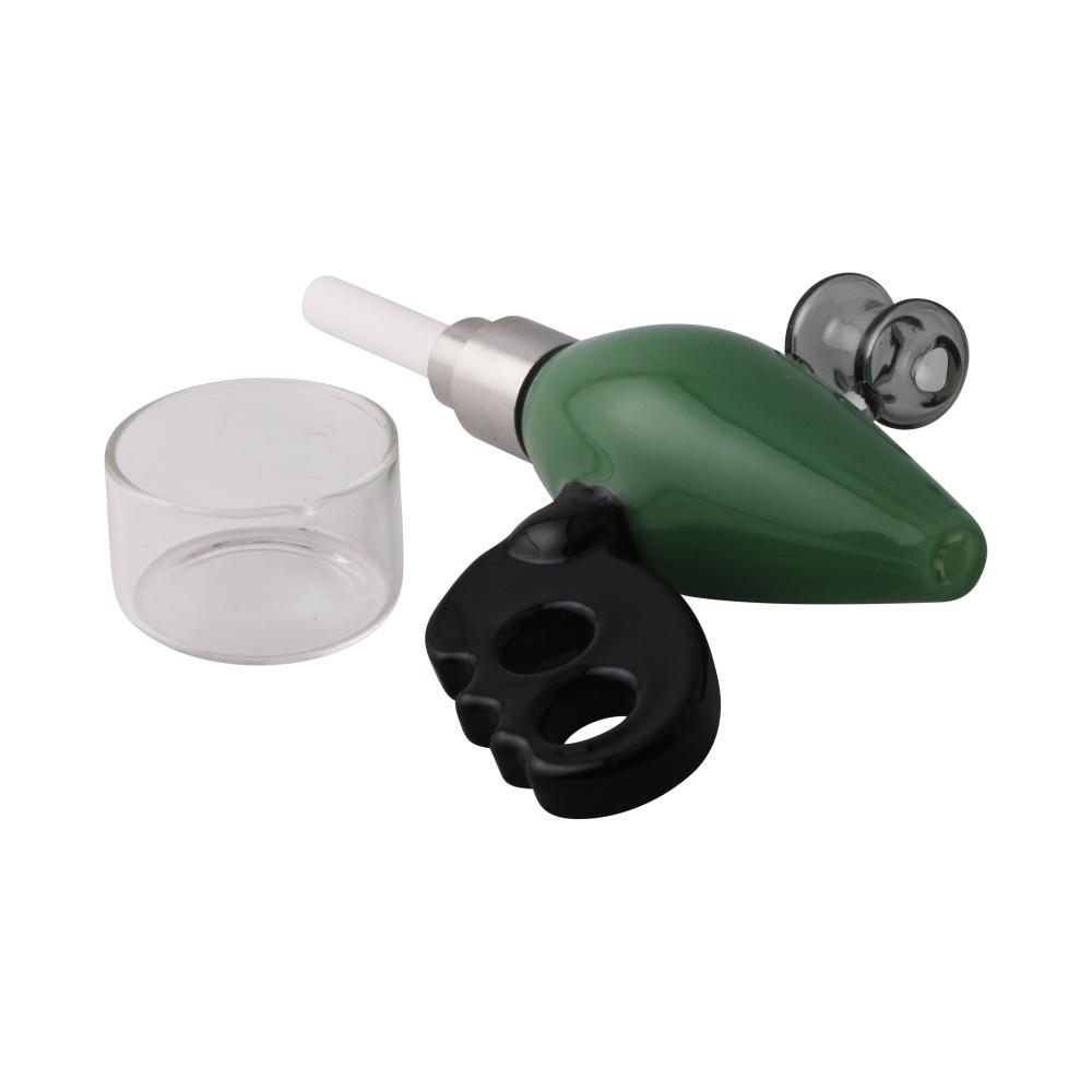 Cali Cloud X Nectar Collector Noisy Cricket Ray Gun Glass Dab Straw-Dark Green