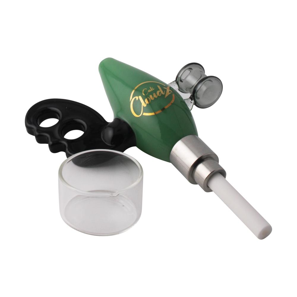 Cali Cloud X Nectar Collector Noisy Cricket Ray Gun Glass Dab Straw-Dark Green