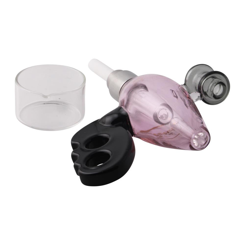 Cali Cloud X Nectar Collector Noisy Cricket Ray Gun Glass Dab Straw-Pink