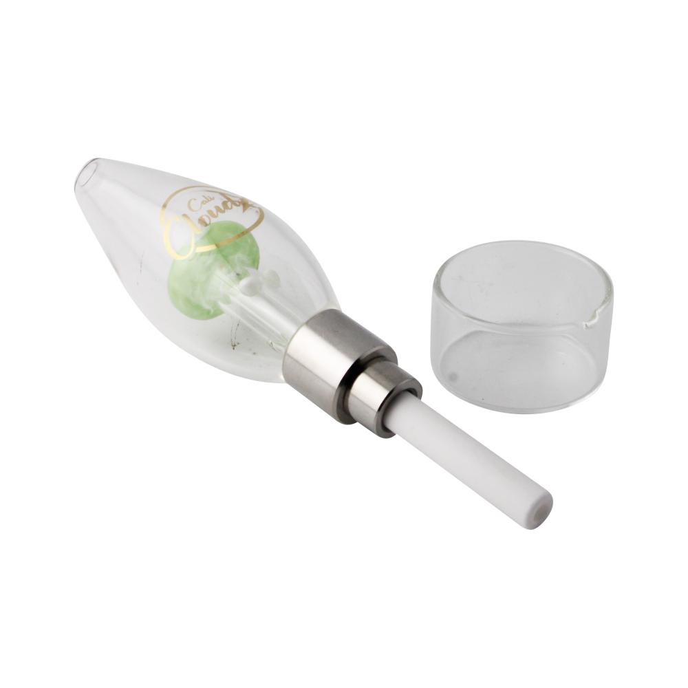 Cali Cloud X Small Glass Nectar Collector-Light Green