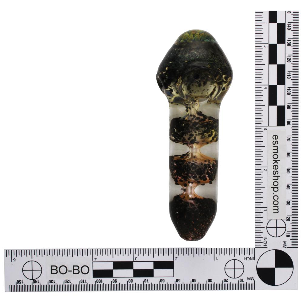 Chalcedony Glass Hand Pipe-Black