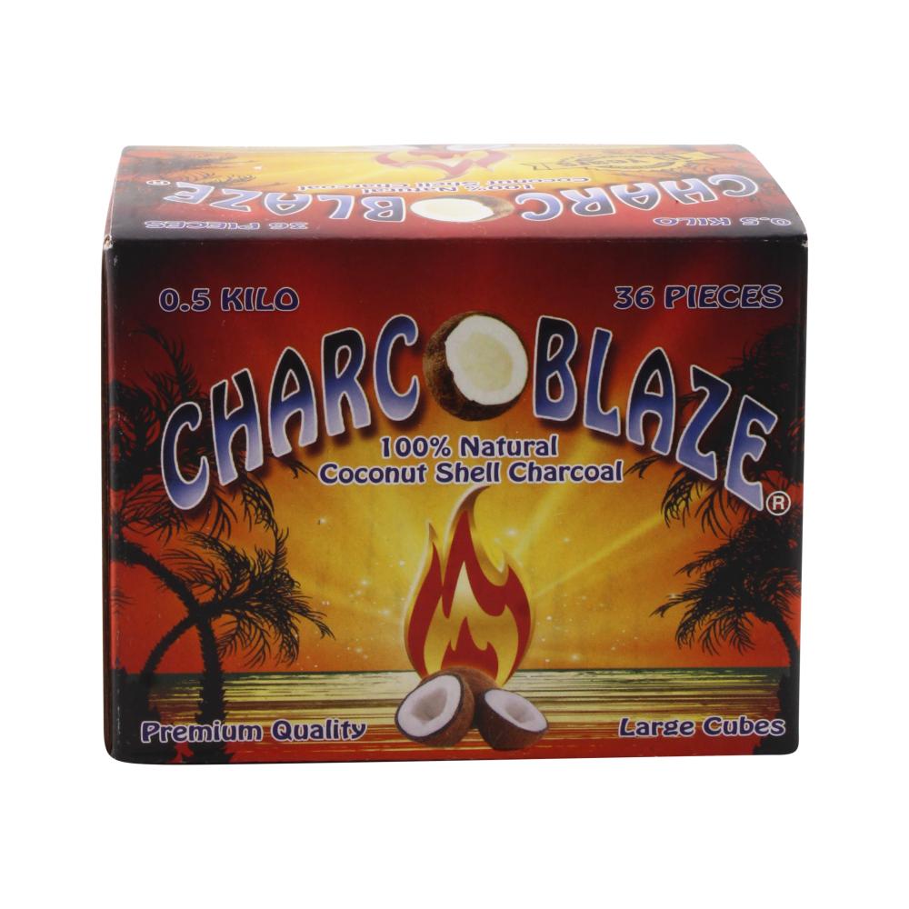 Charcoblaze 100% Natural Coconut Shell Charcoal 0.5kg 36pcs