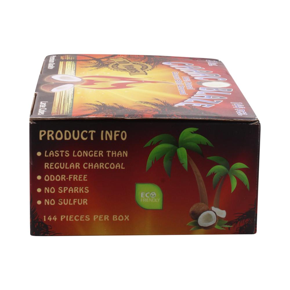 Charcoblaze 100% Natural Coconut Shell Charcoal 2kg 144pcs