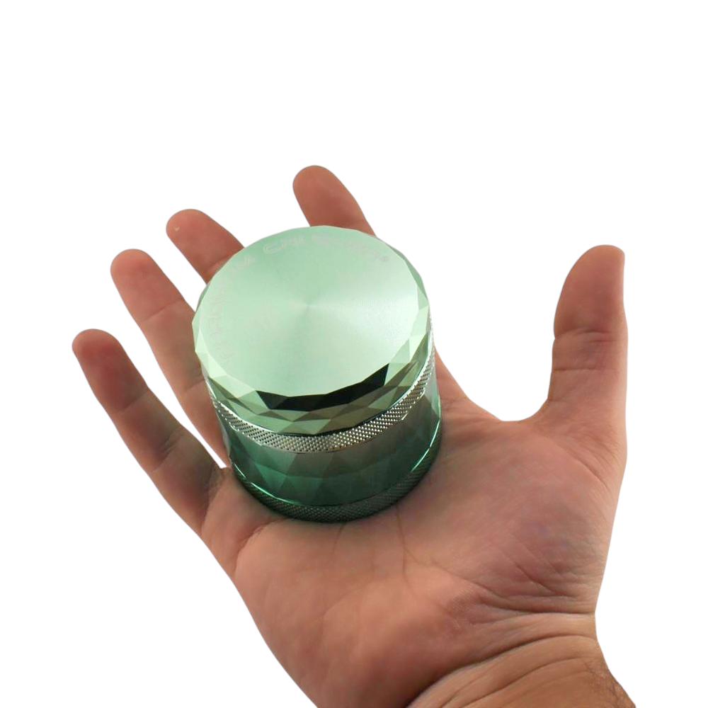 Chromium Crusher Diamond Design Metal Grinder-4 Piece-Green