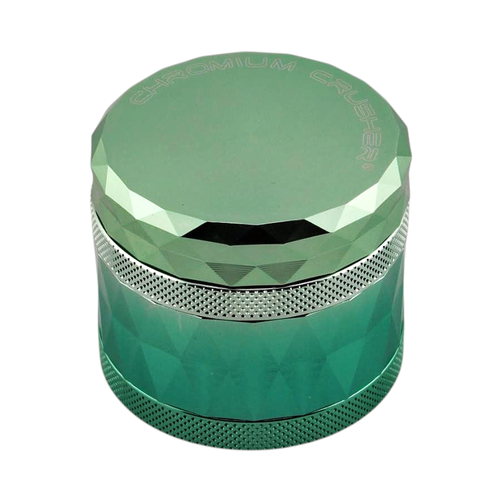 Chromium Crusher Diamond Design Metal Grinder-4 Piece-Green