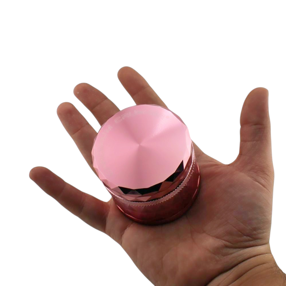 Chromium Crusher Diamond Design Metal Grinder-4 Piece-Pink