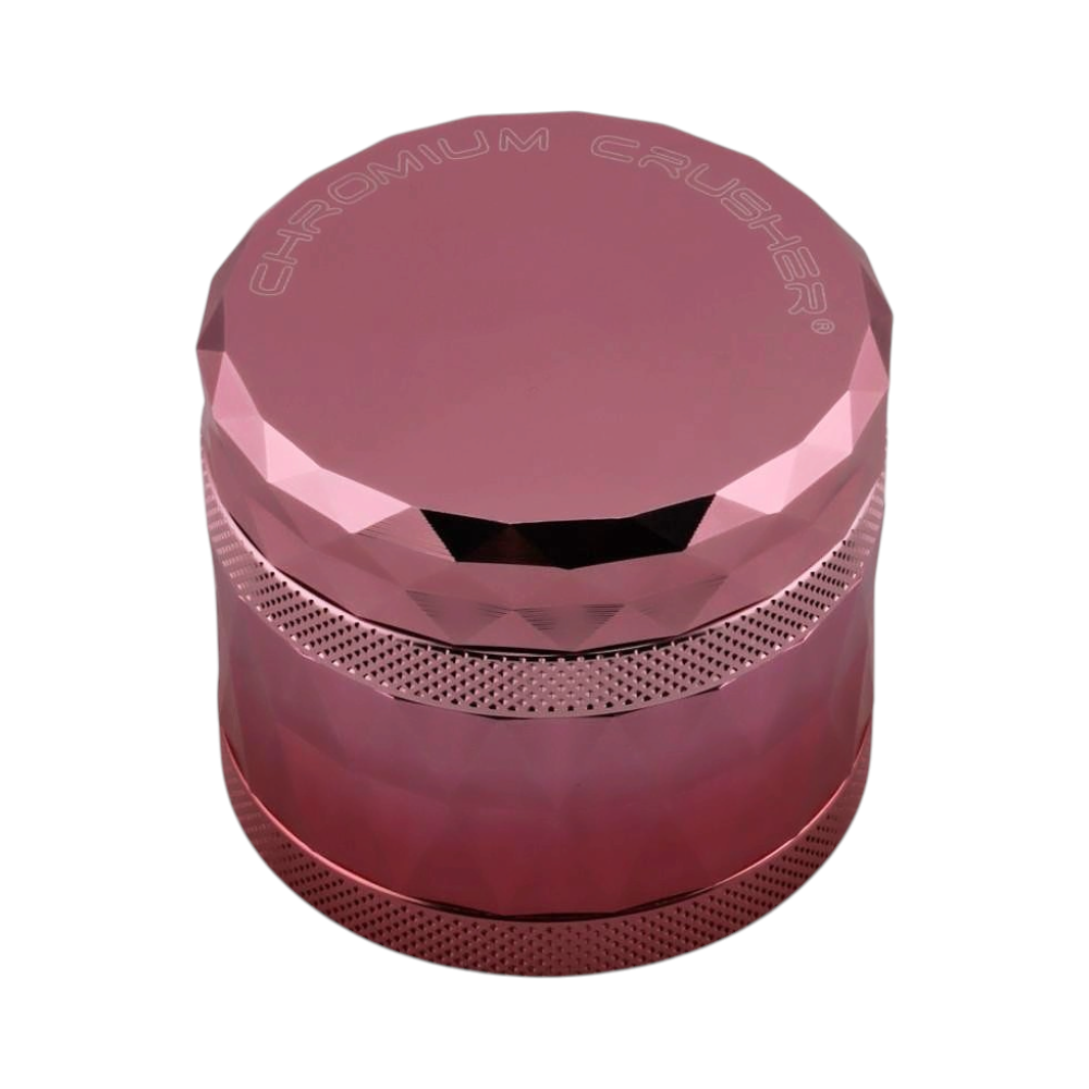 Chromium Crusher Diamond Design Metal Grinder-4 Piece-Pink