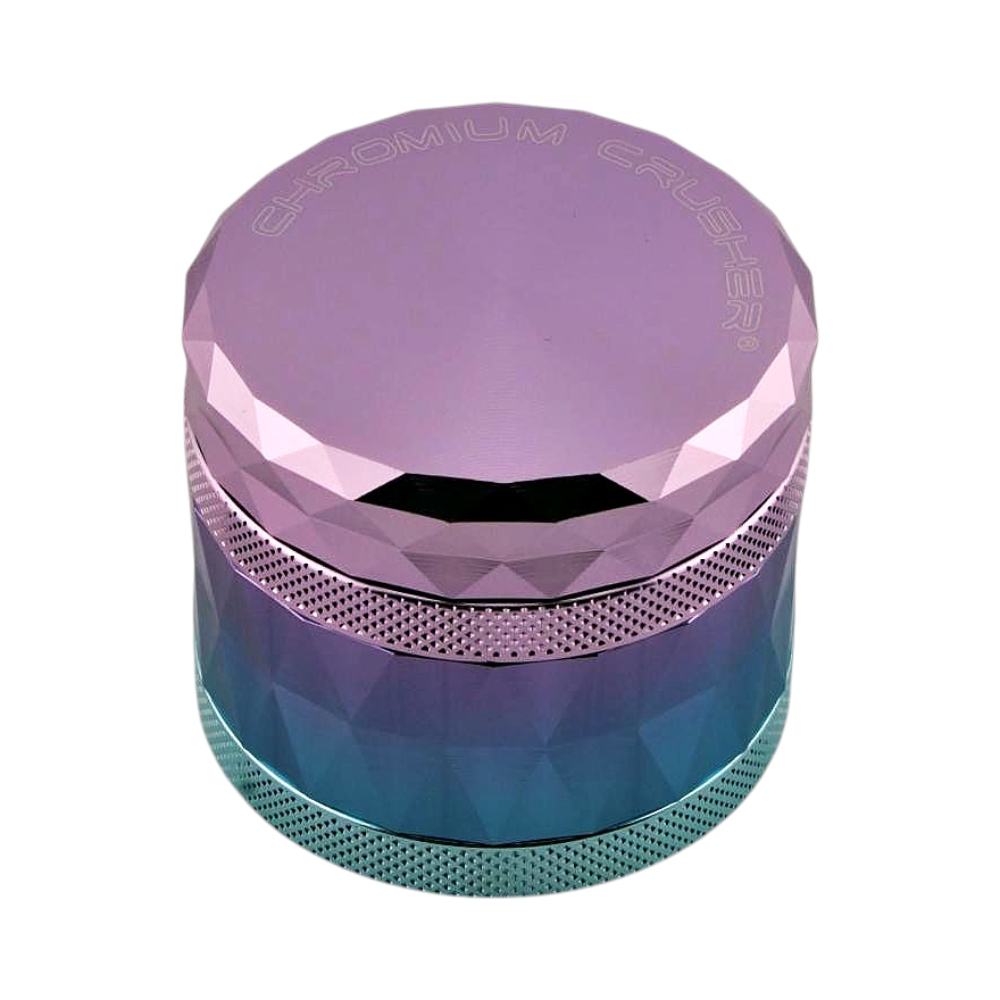 Chromium Crusher Diamond Design Metal Grinder-4 Piece-Purple