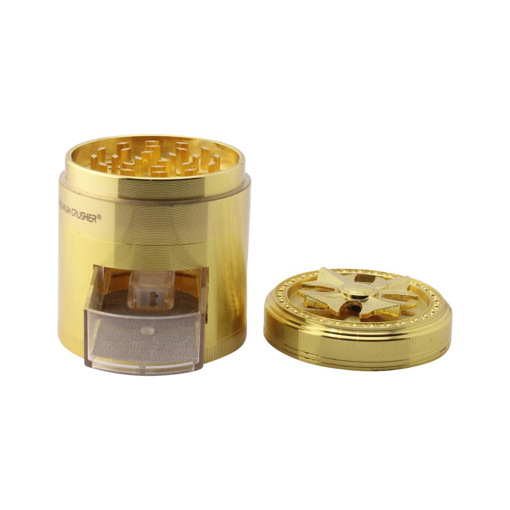 Chromium Crusher Royal Star Metal Grinder-4 Piece-Gold