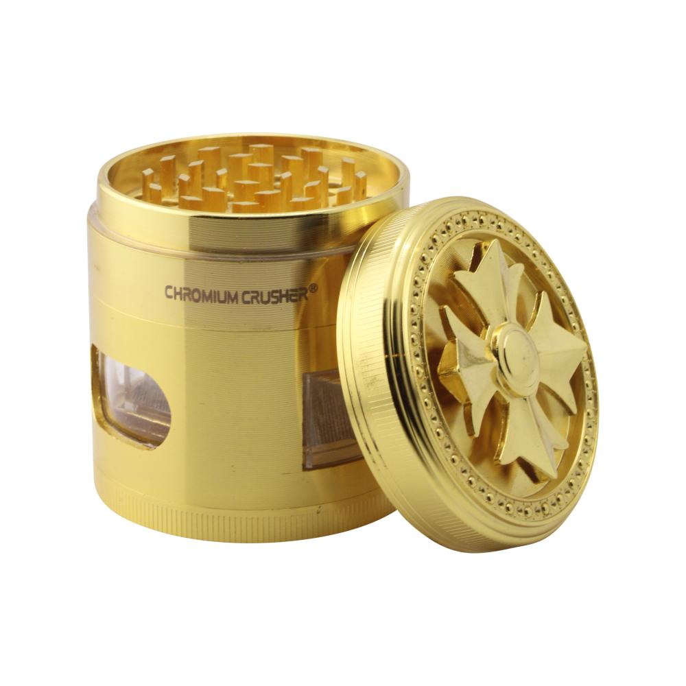 Chromium Crusher Royal Star Metal Grinder-4 Piece-Gold