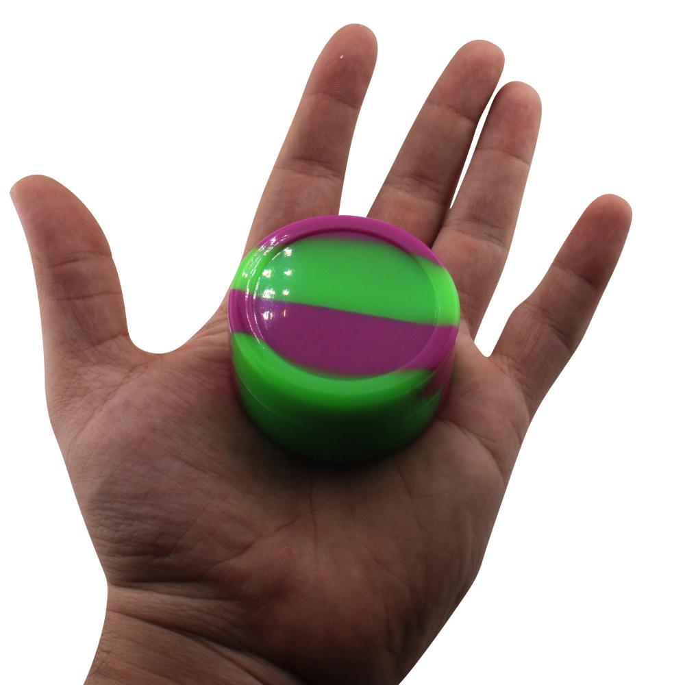 Circle Medium Silicone Container-2 Piece-Purple and Green