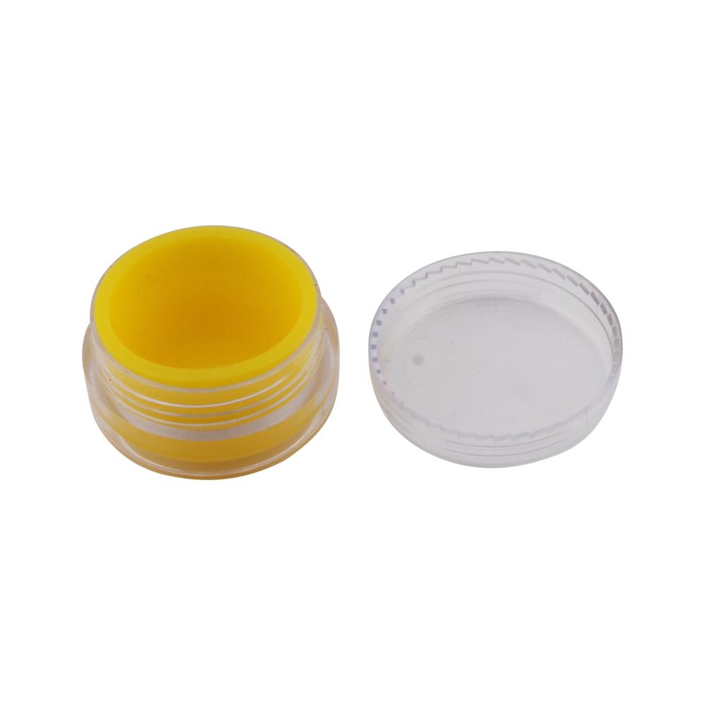 Circle Plastic Container-2 Piece-Yellow