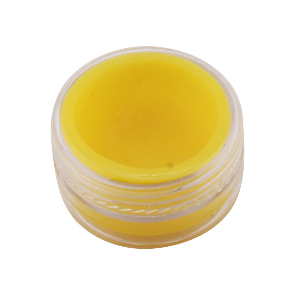 Circle Plastic Container-2 Piece-Yellow
