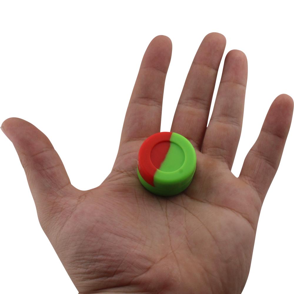 Circle Small Silicone Container-2 Piece-Red and Green