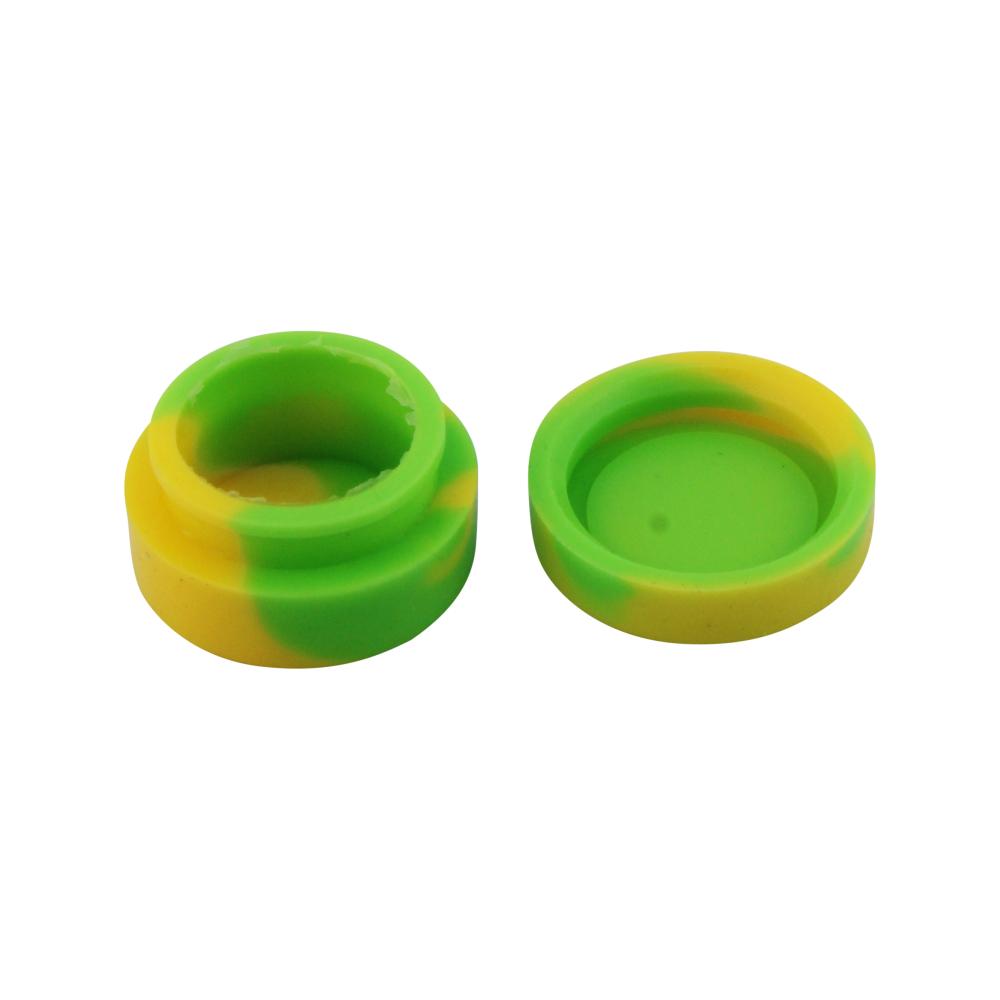Circle Small Silicone Container-2 Piece-Yellow and Green