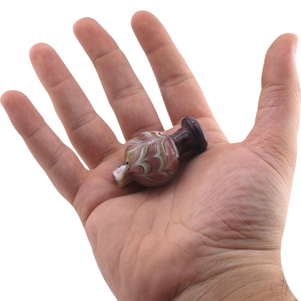 Citrine Shine Glass Carb Cap-Indian Red