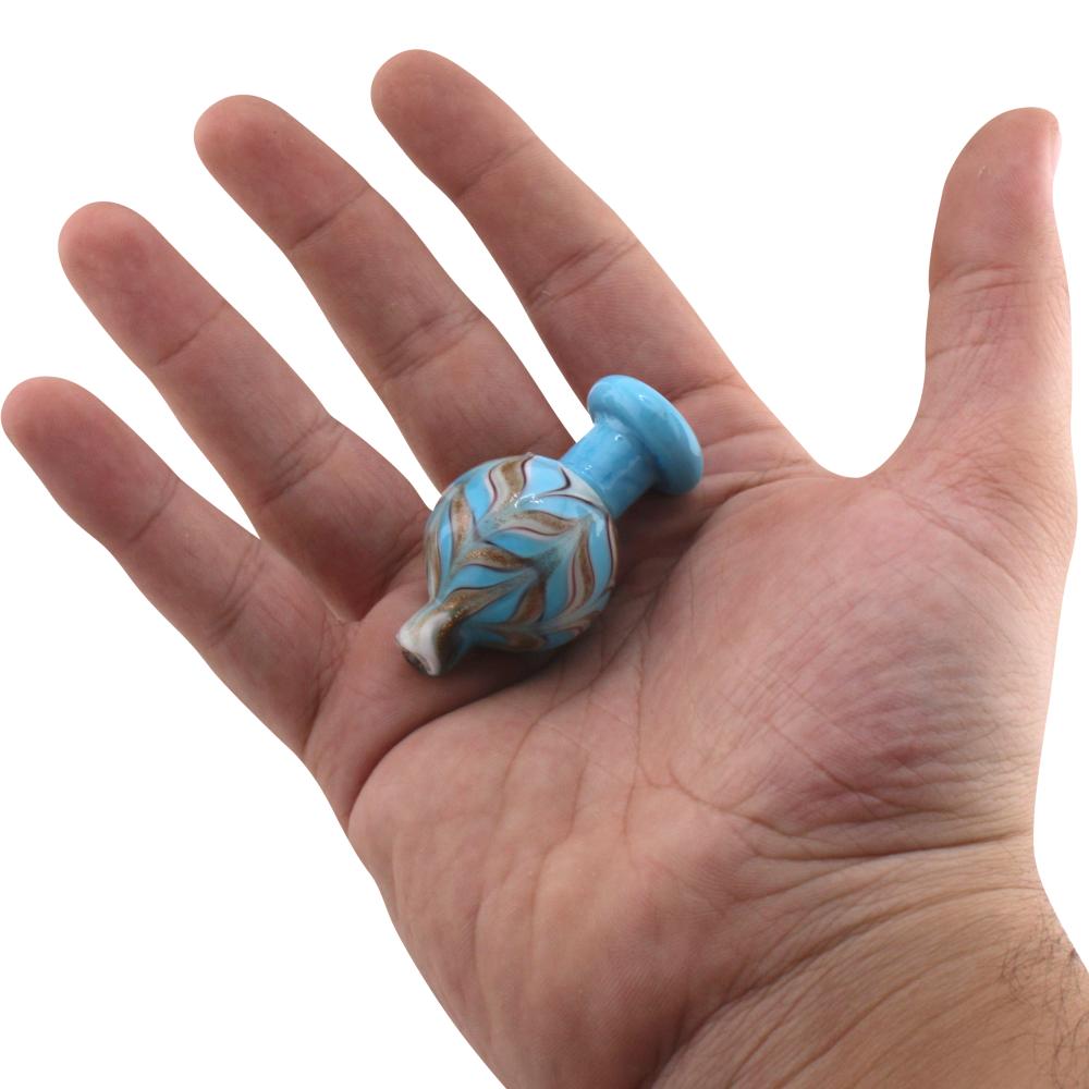 Citrine Shine Glass Carb Cap-Light Blue