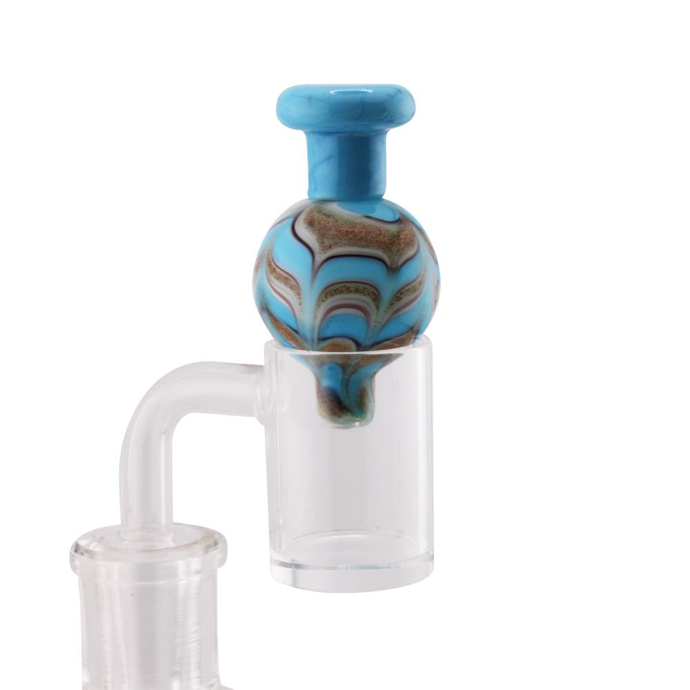 Citrine Shine Glass Carb Cap-Light Blue