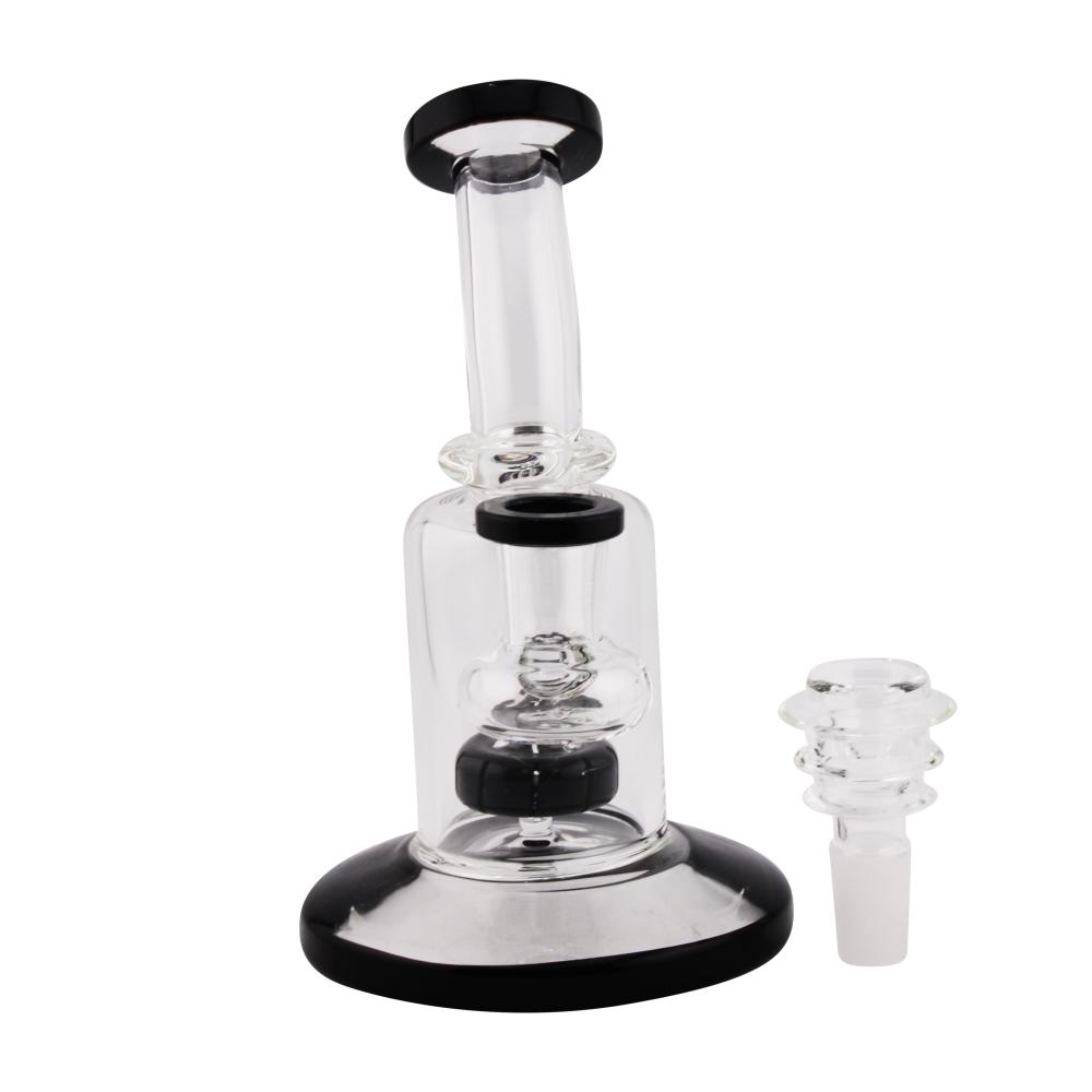 Glass Bent Neck Beaker Water Pipe-Black