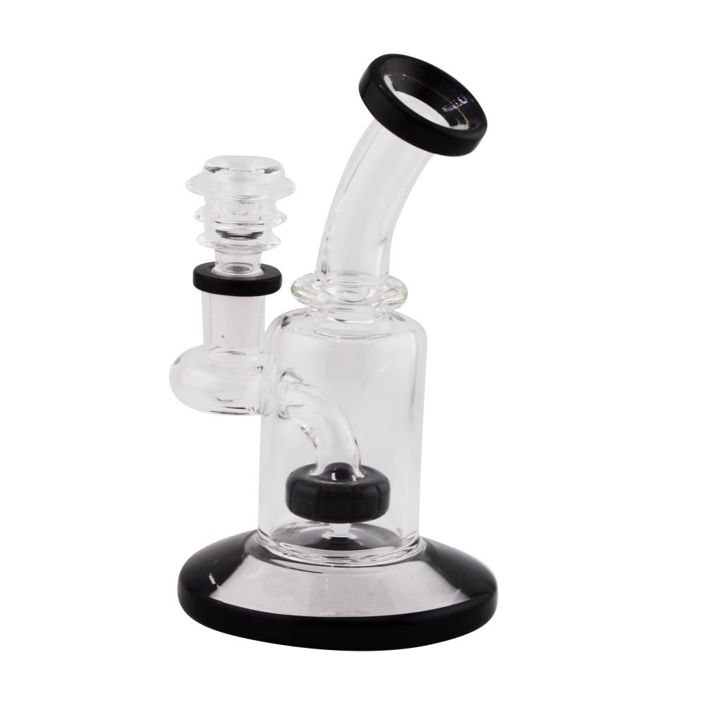 Glass Bent Neck Beaker Water Pipe-Black