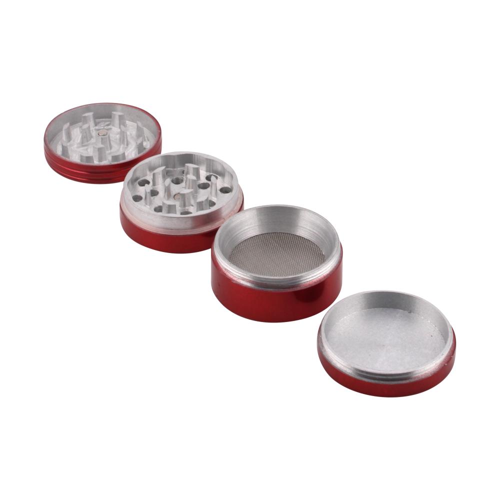 Classic Small Metal Grinder-4 Piece-Red