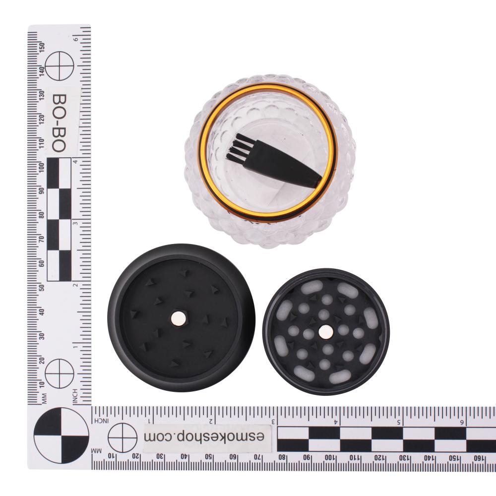 Clicket Glass Grinder-3 Piece-Black