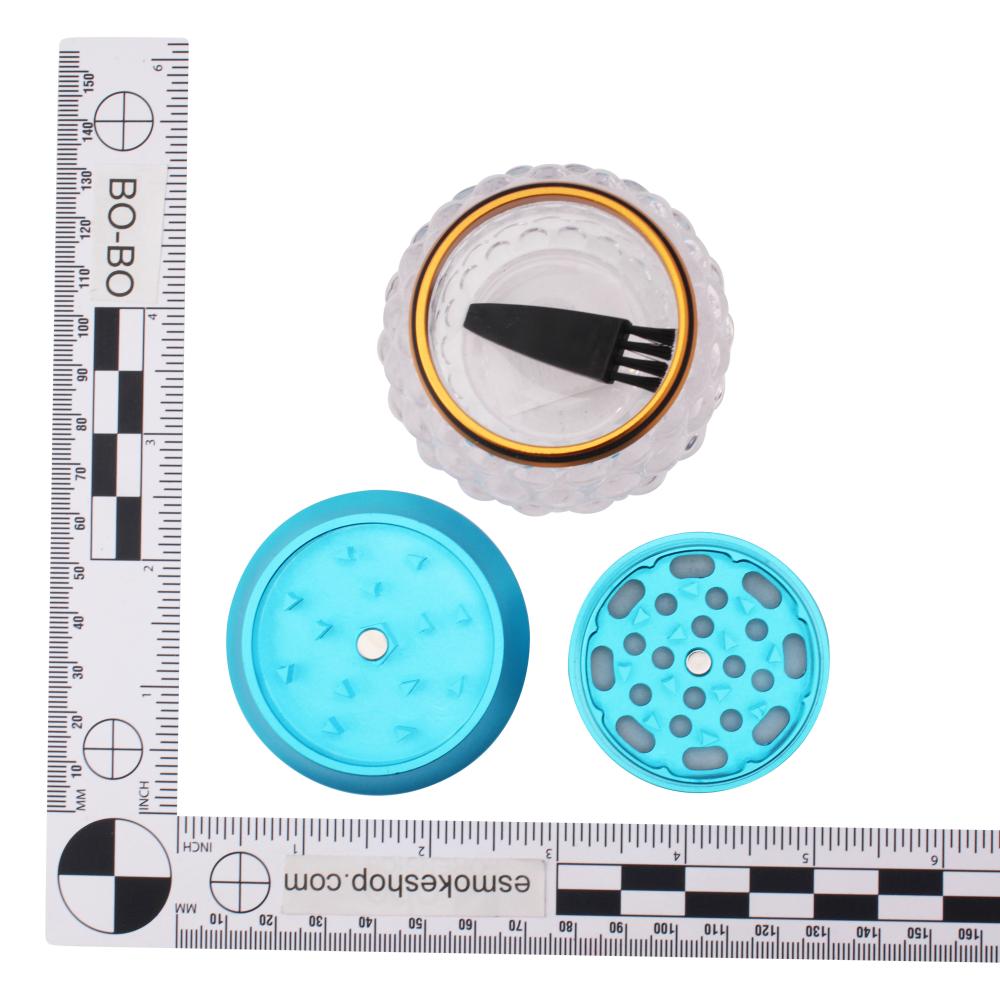 Clicket Glass Grinder-3 Piece-Light Blue