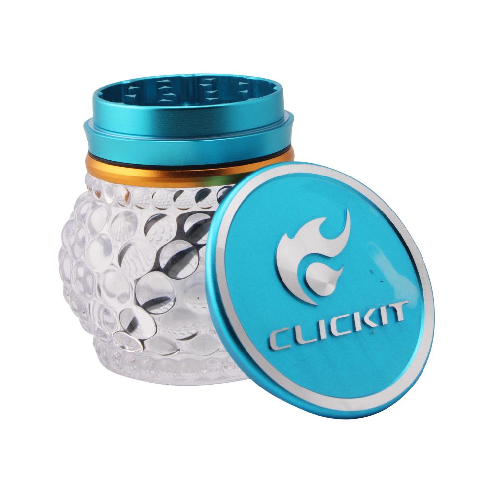Clicket Glass Grinder-3 Piece-Light Blue