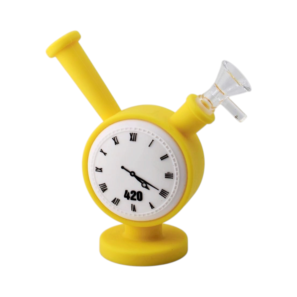 Clock Design Silicone Water Pipe