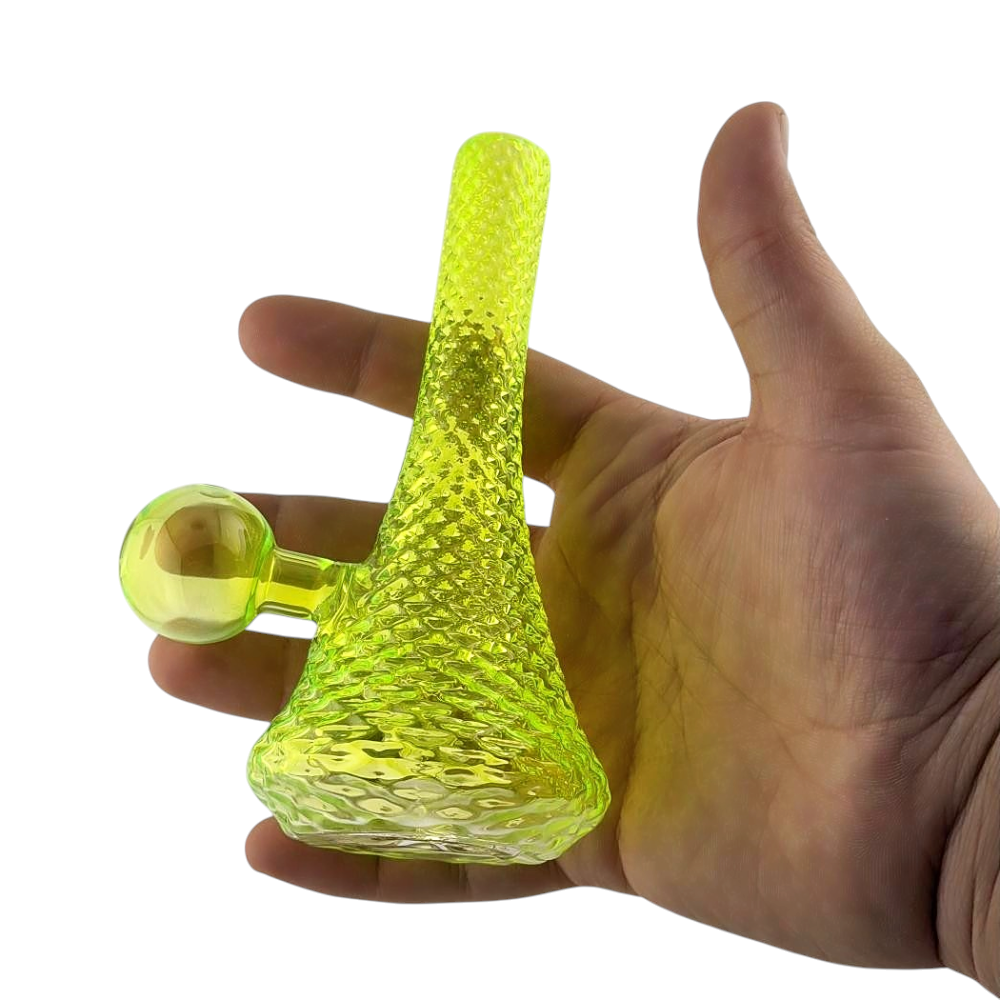 Cone Shape Oil Burner Bubbler-Lime Green