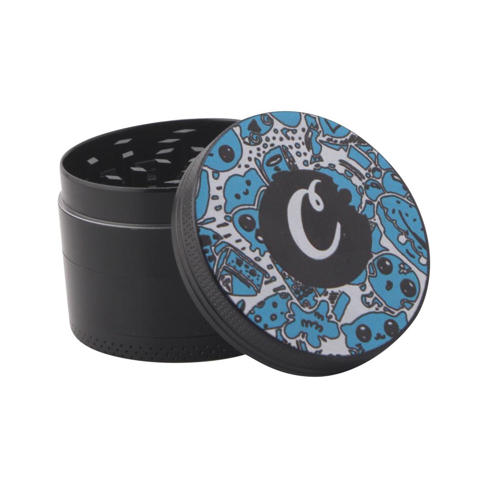 Cookie Design Original Metal Small Grinder-4 Piece-Blue and Black