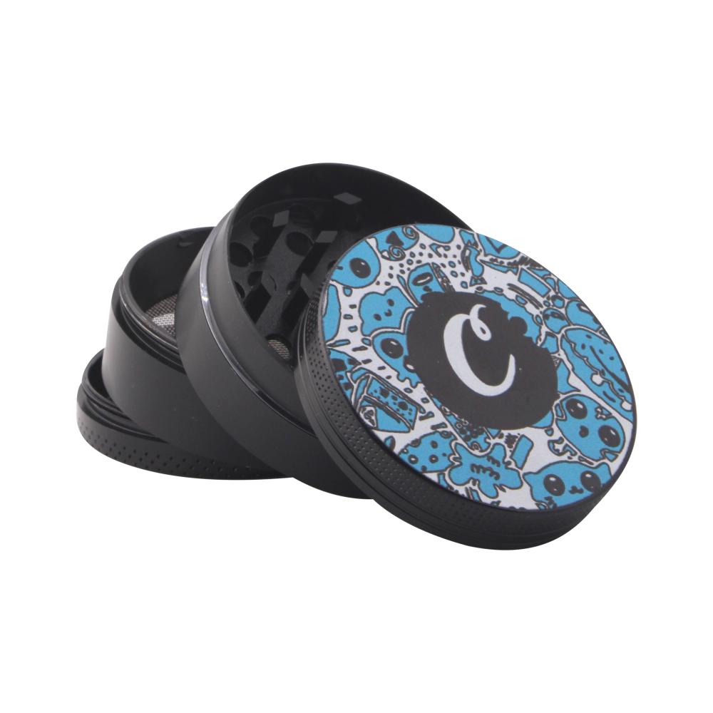 Cookie Design Original Metal Small Grinder-4 Piece-Blue and Black