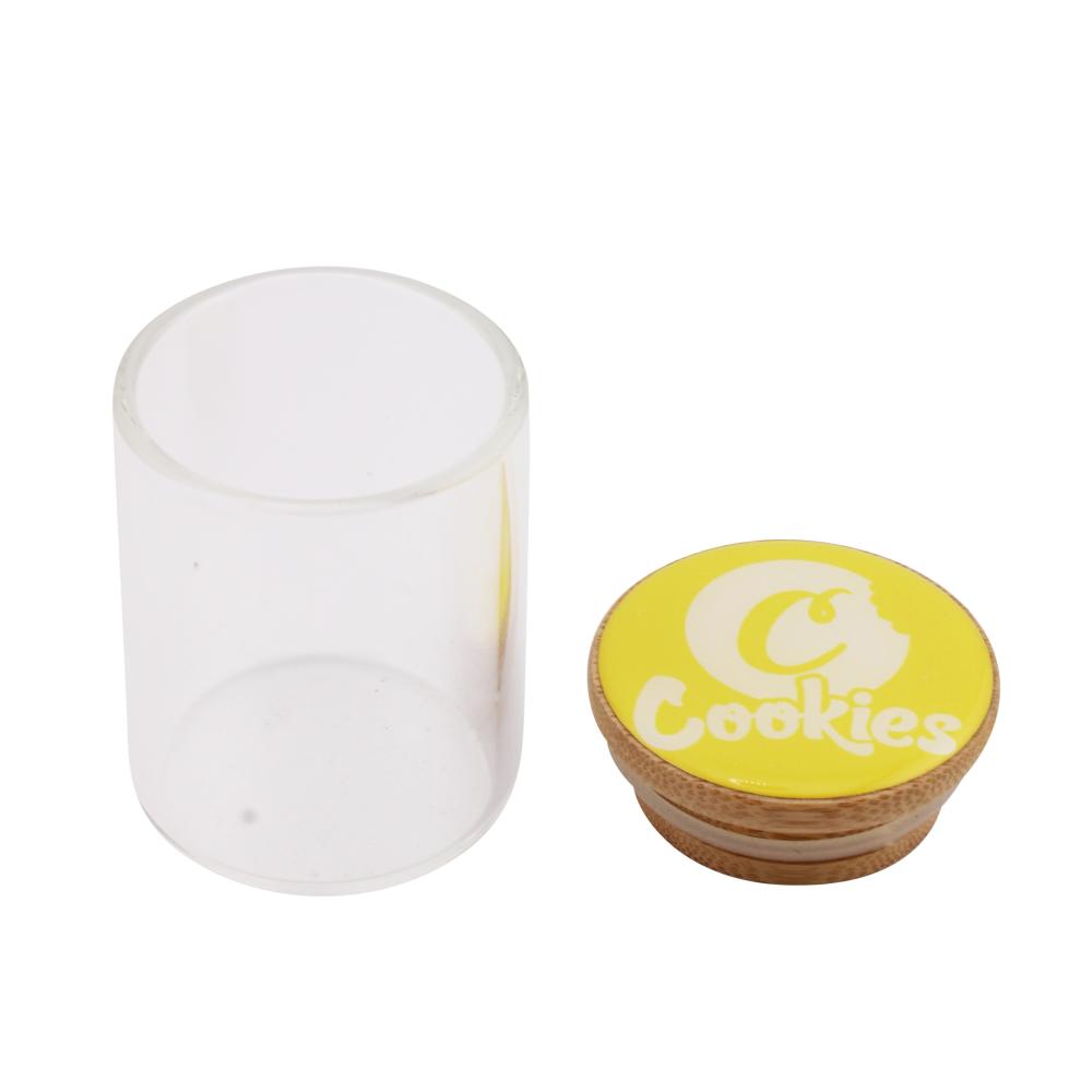 Cookies Design Glass Smell Proof Jar-Yellow