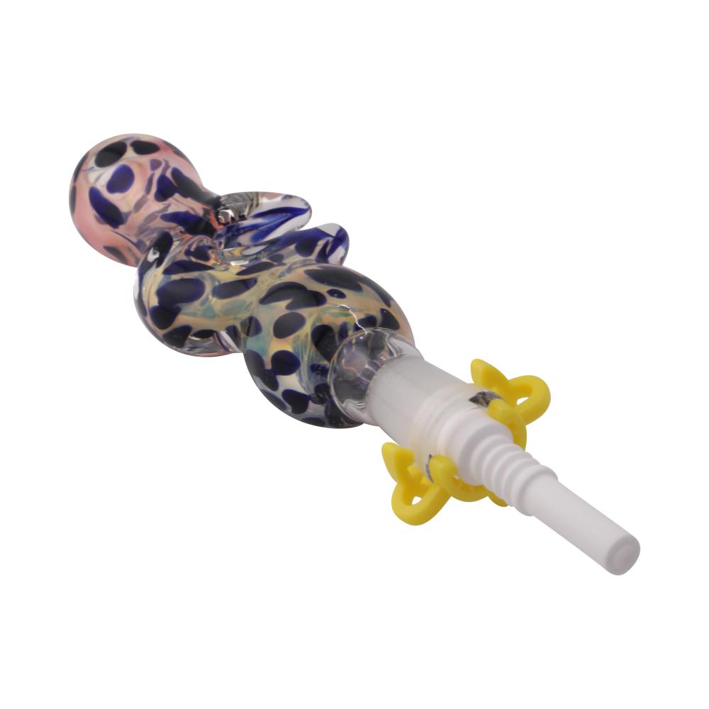 Cosmic Spot Small Glass Nectar Collector-Blue